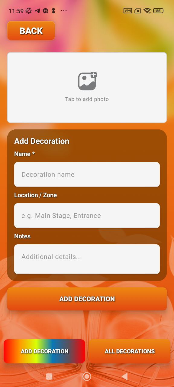 Sport Power main menu